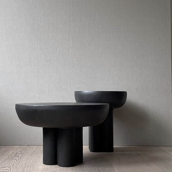 HF101-1 & HF101-2 Sculptural Fiberglass Tables