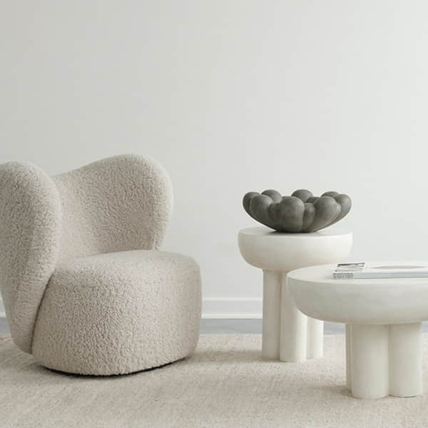 HF101-1 & HF101-2 Sculptural Fiberglass Tables