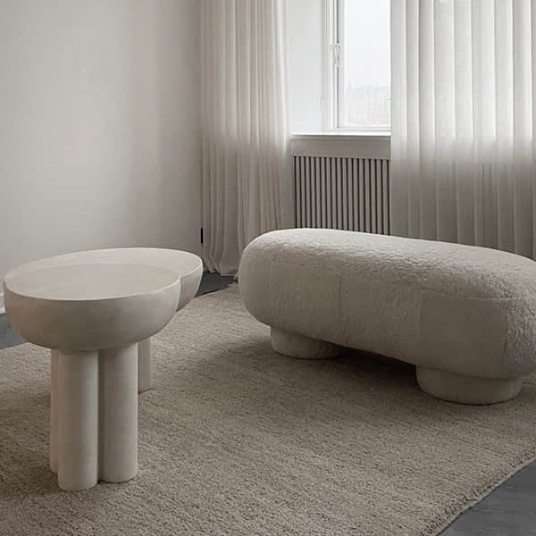 HF101-1 & HF101-2 Sculptural Fiberglass Tables