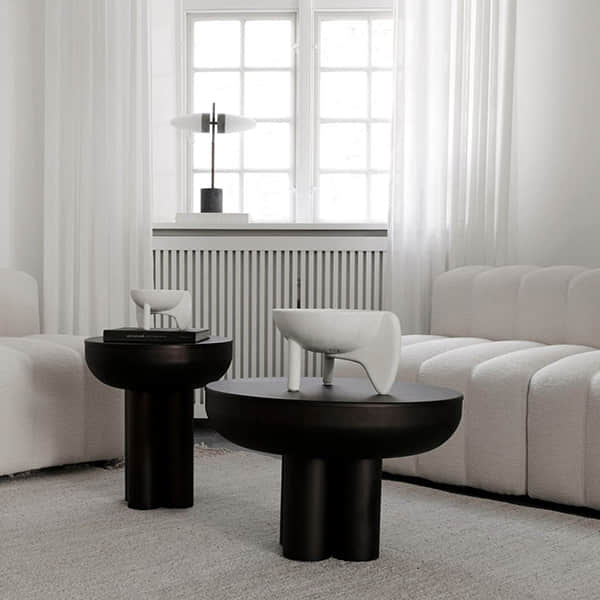 HF101-1 & HF101-2 Sculptural Fiberglass Tables
