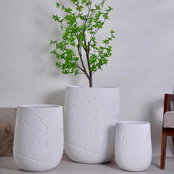 HF2407 & HF2405 Textured Fiberglass Planter Sets