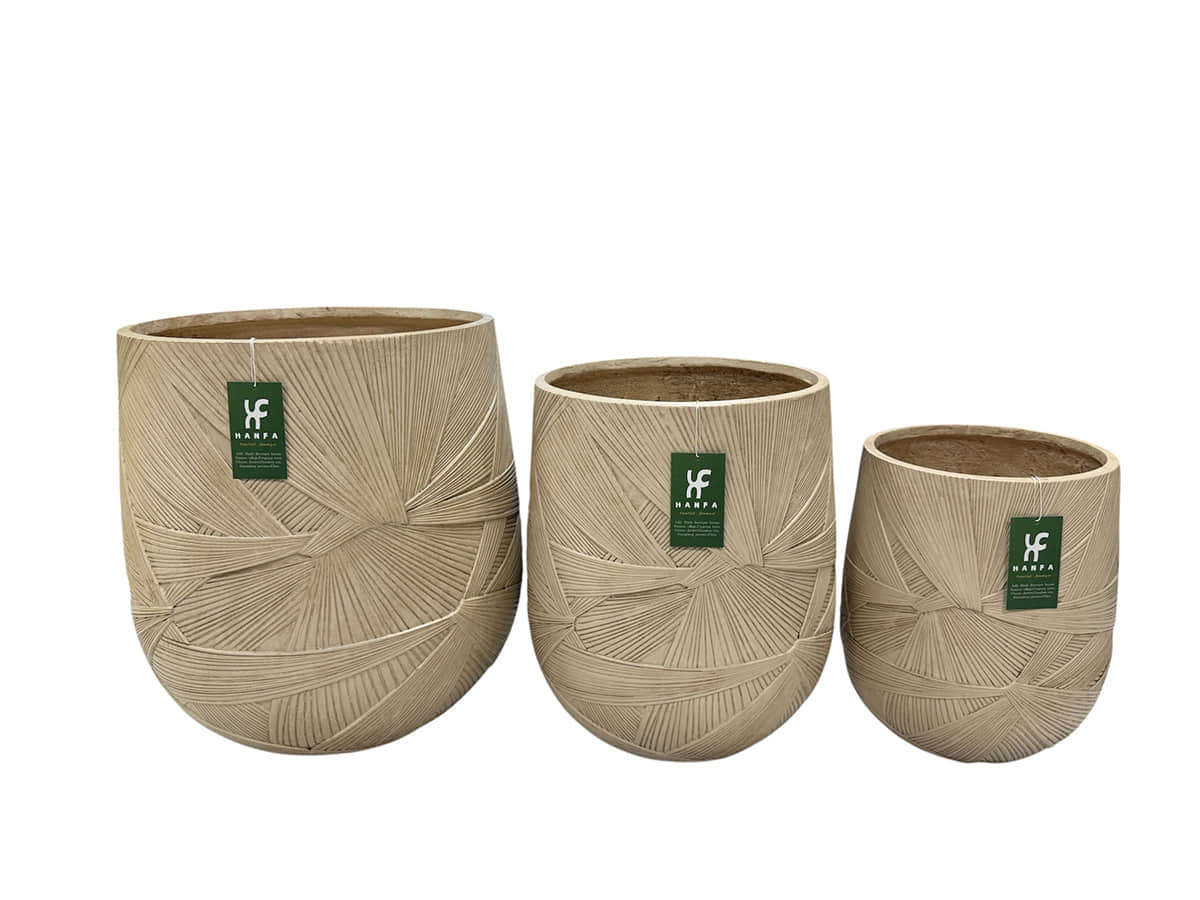 HF2407 & HF2405 Textured Fiberglass Planter Sets HF2407 & HF2405 Textured Fiberglass Planter Sets