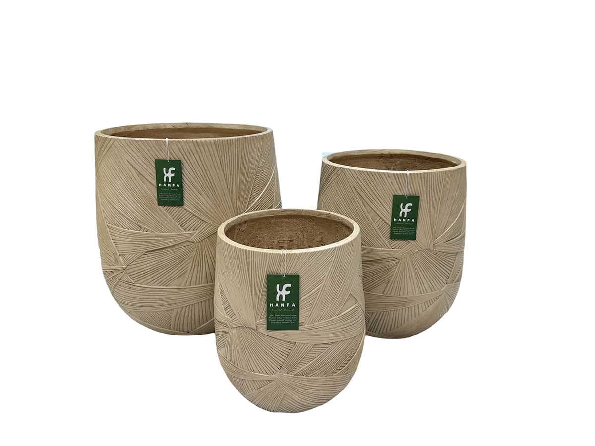 HF2407 & HF2405 Textured Fiberglass Planter Sets HF2407 & HF2405 Textured Fiberglass Planter Sets