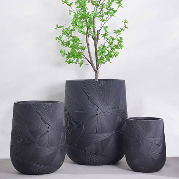 HF2407 & HF2405 Textured Fiberglass Planter Sets