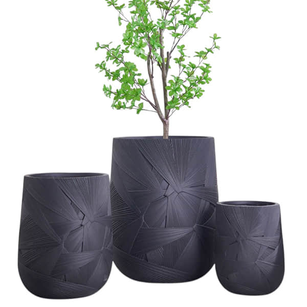 HF2407 & HF2405 Textured Fiberglass Planter Sets