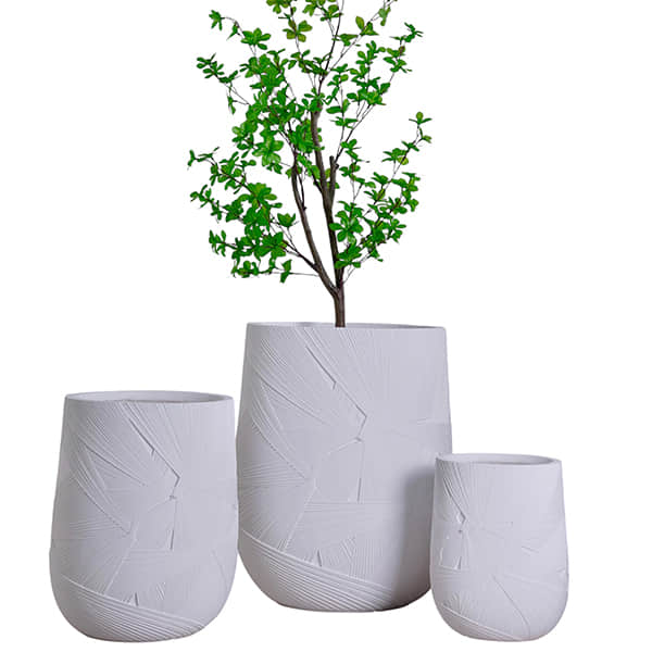 HF2407 & HF2405 Textured Fiberglass Planter Sets